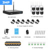 H.view 8CH 3MP 6PCS Wifi Camera Security Kit System Wireless CCTV System NVR Outdoor, Kit: 3MP 6PCS