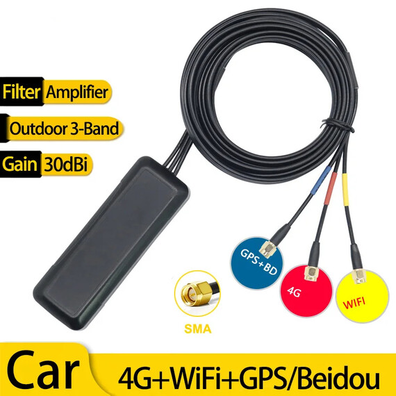 4G+GPS+WiFi Tri-band Antenna Signal Booster