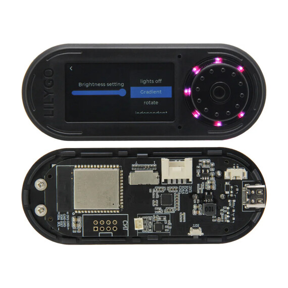 LILYGO® T-Embed ESP32-S3 Custom Control Panel with 1.9" LCD Display, Color: Black